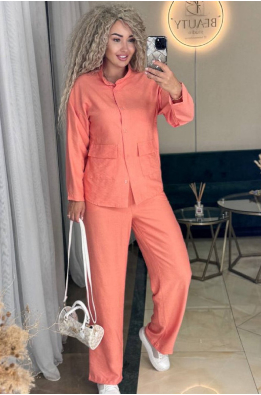 Костюм женский оранжевого цвета 3013 204947