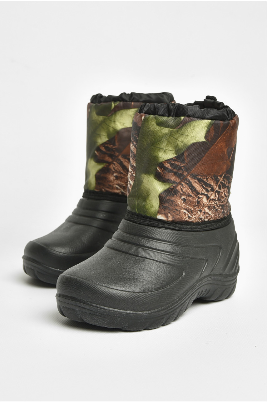 Дутики дитячі на хутрі чорного кольору Б-20 204963