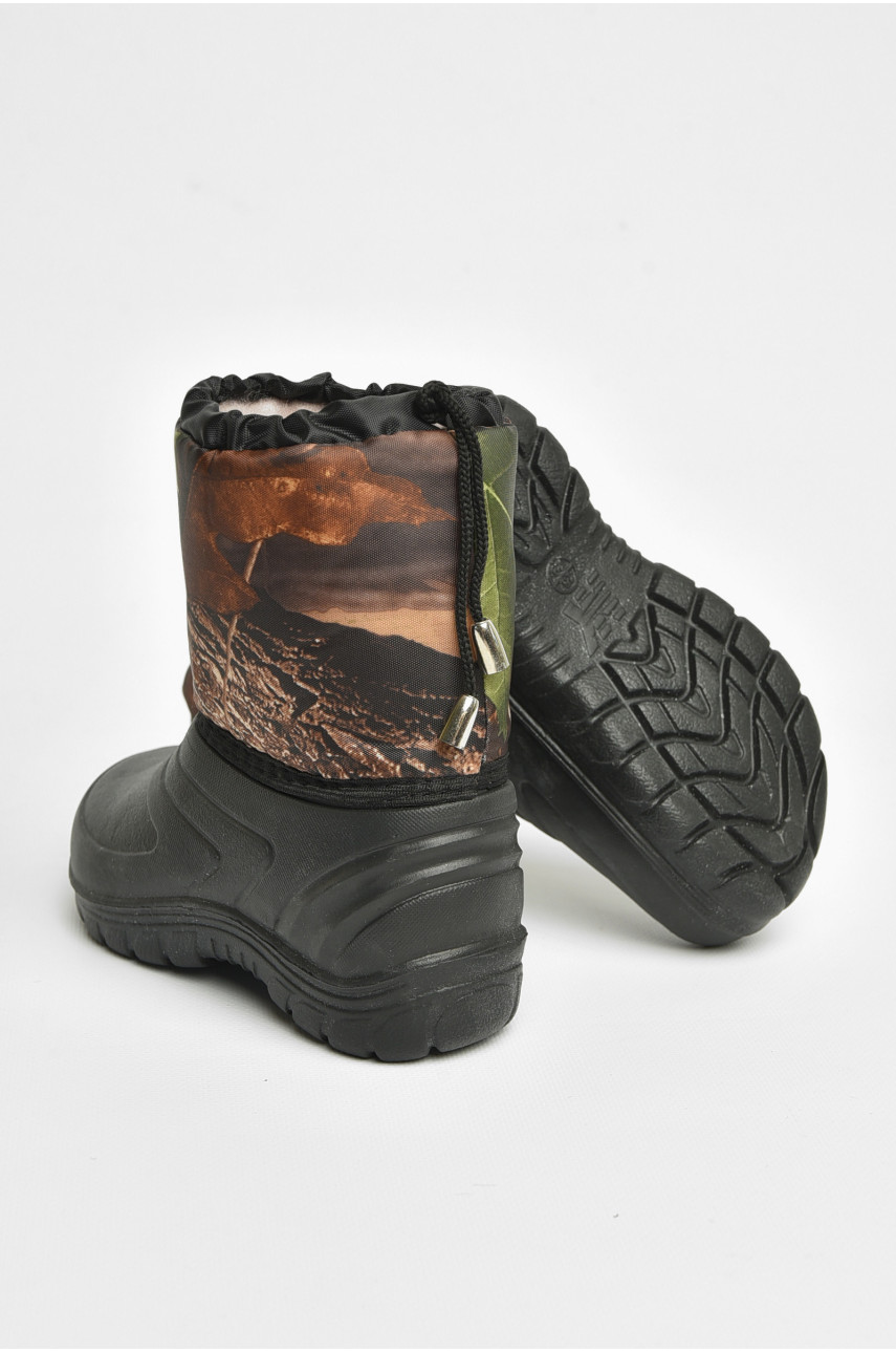 Дутики дитячі на хутрі чорного кольору Б-20 204963