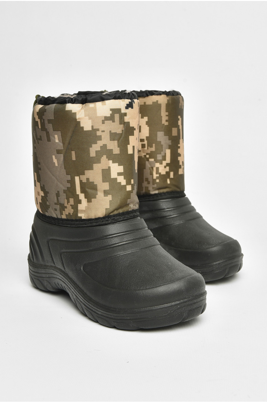 Дутики дитячі на хутрі чорного кольору Б-20 204964