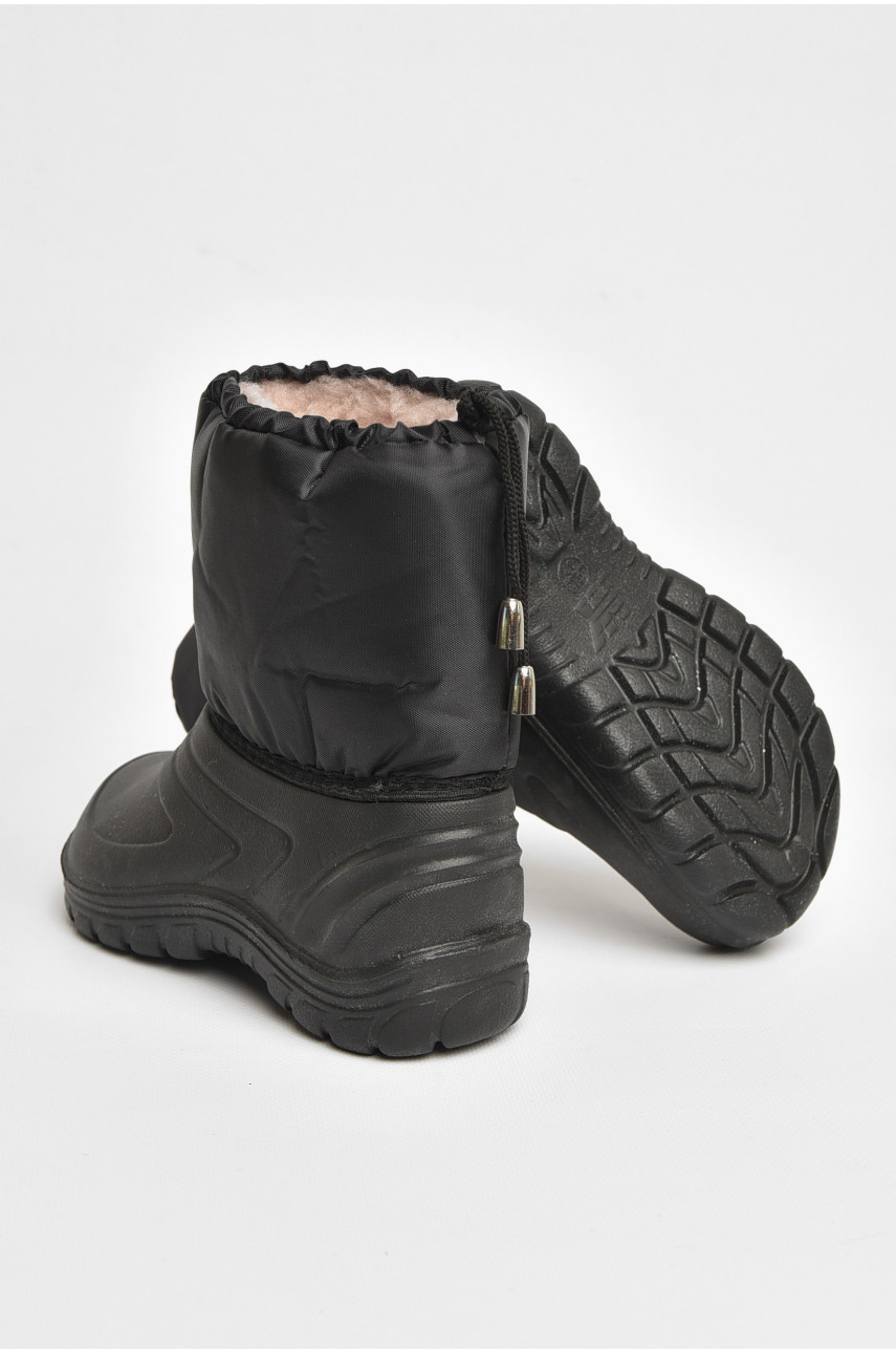 Дутики дитячі на хутрі чорного кольору Б-20 204965