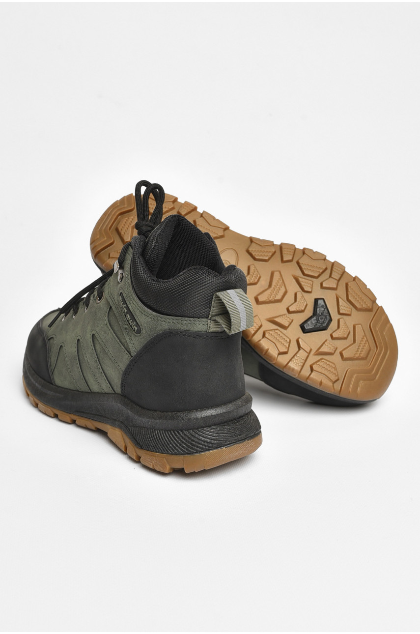 Черевики чоловічі зимові на хутрі темно-зеленого кольору YB10606-3 204967