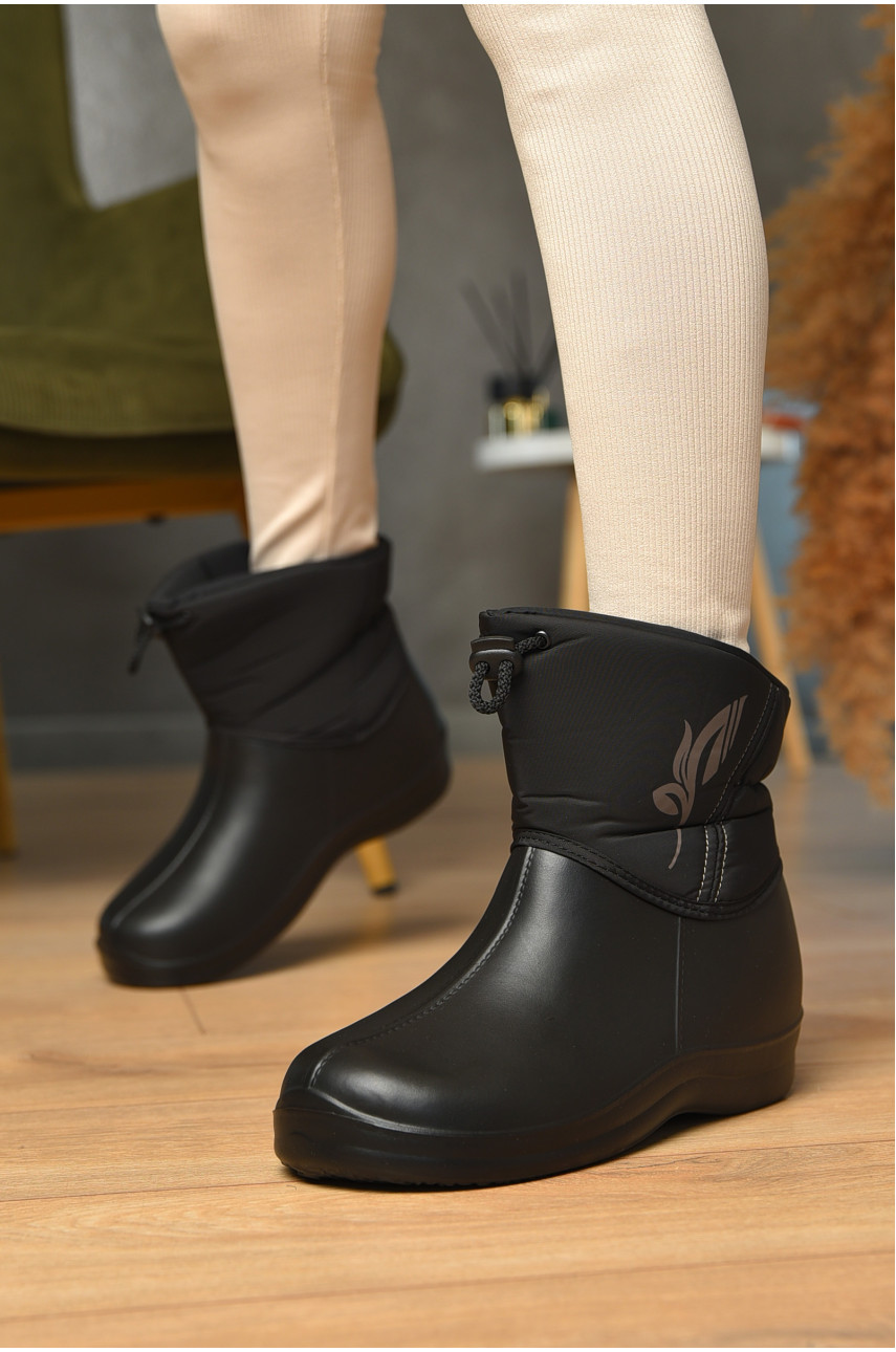 Дутики женские на меху черного цвета D-335 204996