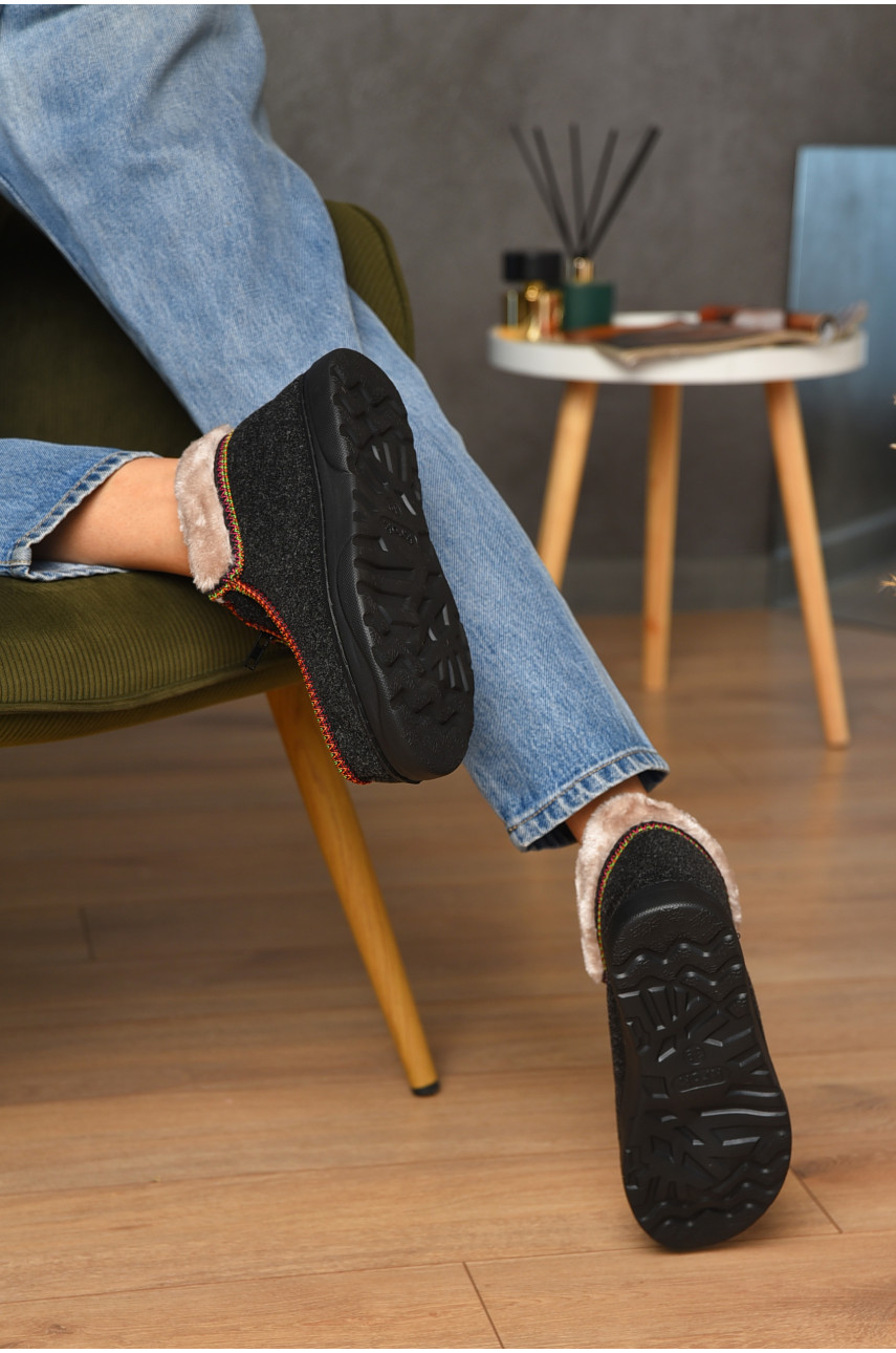 Бурки женские на меху темно-серого цвета Бурок-4 205004