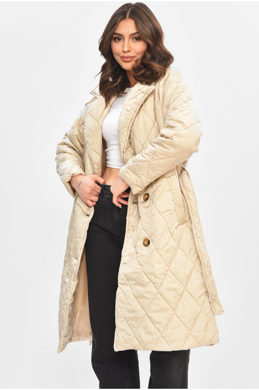 Куртка жіноча демісезонна бежевого кольору 5623 205009