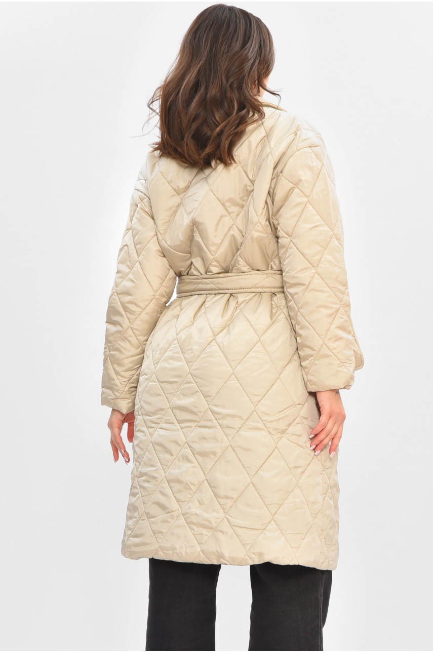 Куртка жіноча демісезонна бежевого кольору 5623 205009