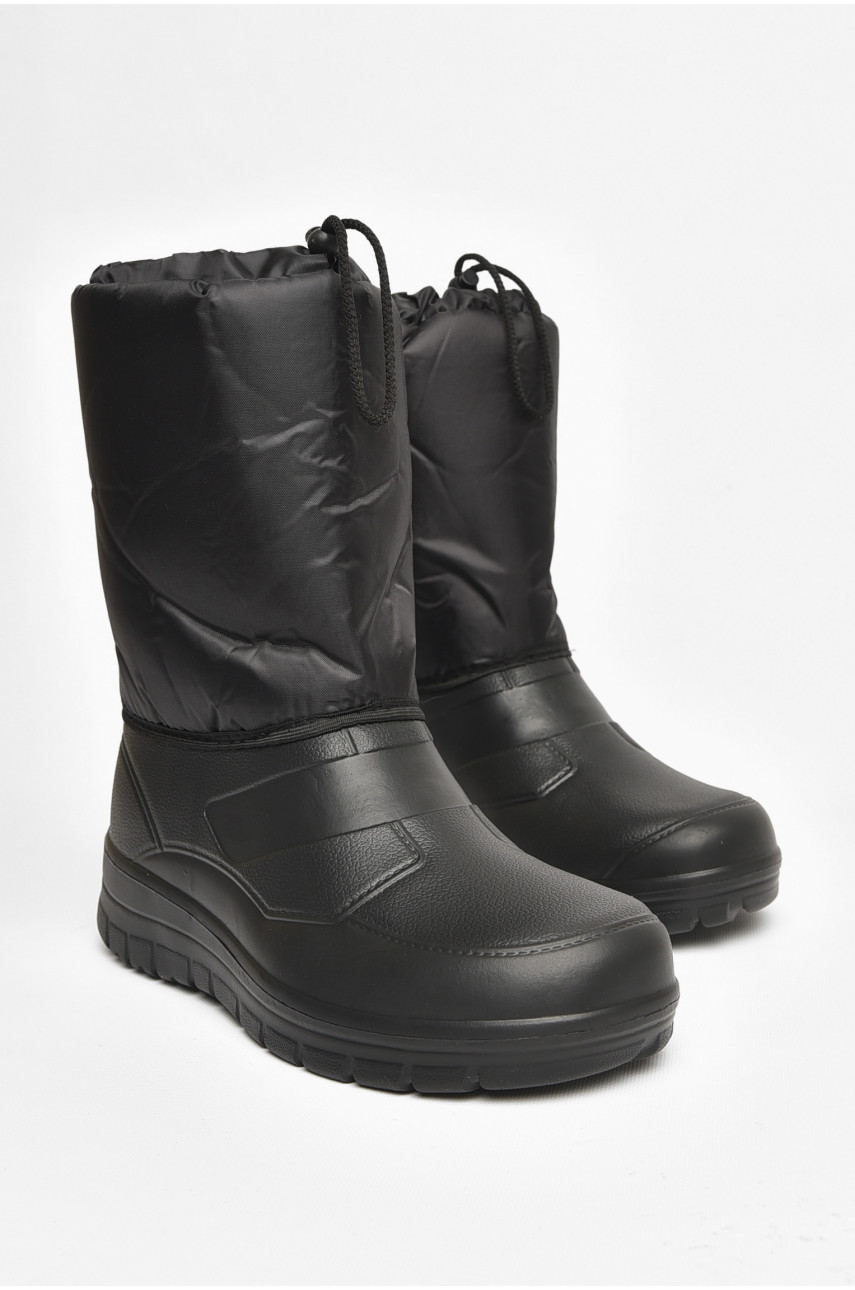 Дутики мужские пена на овчине черного цвета БМ-12 205014