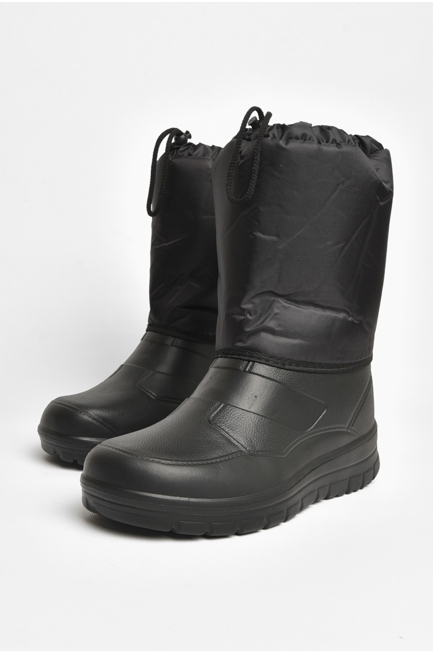 Дутики мужские пена на овчине черного цвета БМ-12 205014