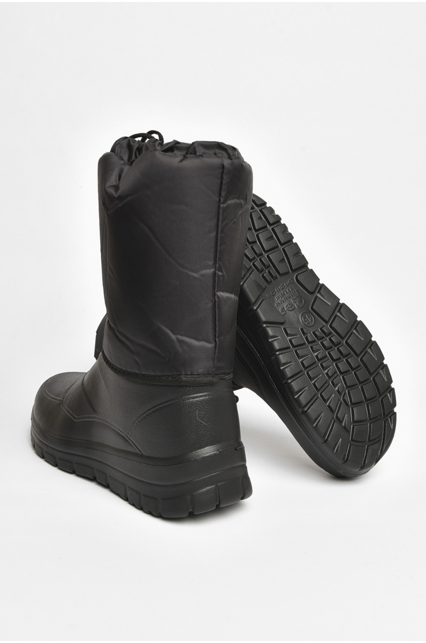 Дутики мужские пена на овчине черного цвета БМ-12 205014