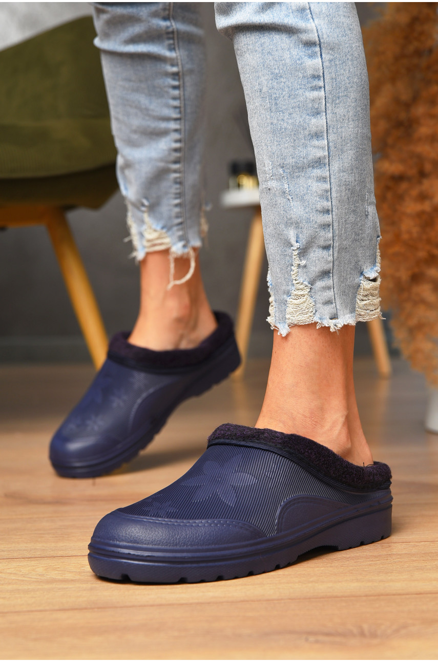 Галоши женские без задника утепленные фиолетового цвета ГП-24 205043