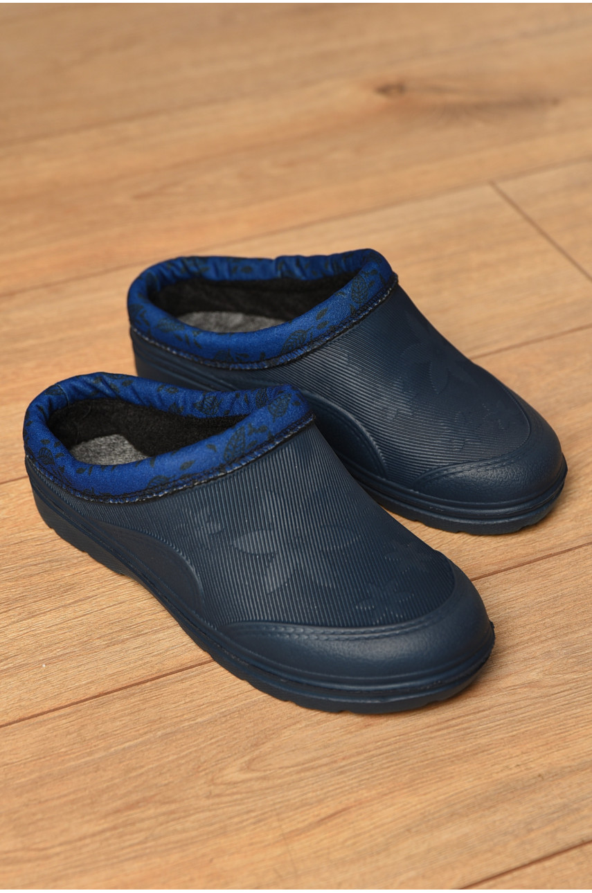 Галоши женские без задника утепленные синего цвета ГП-24 205050