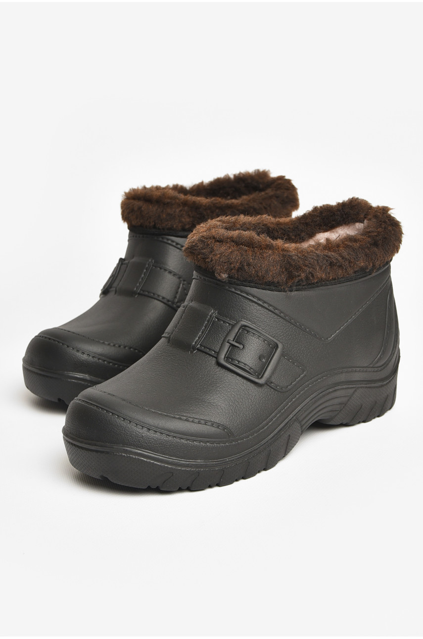 Галоши мужские на меху черного цвета Б-16 205052