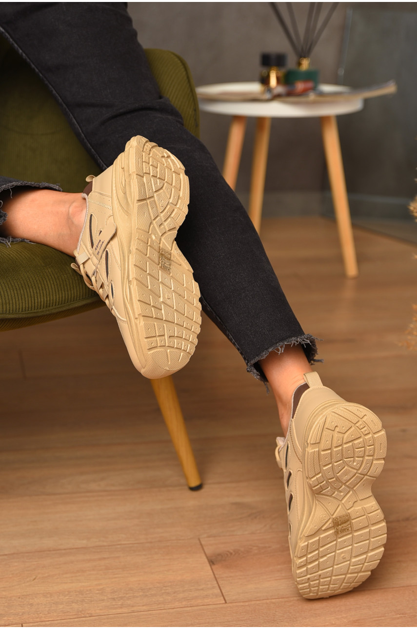 Кроссовки женские бежевого цвета К223-3 205061