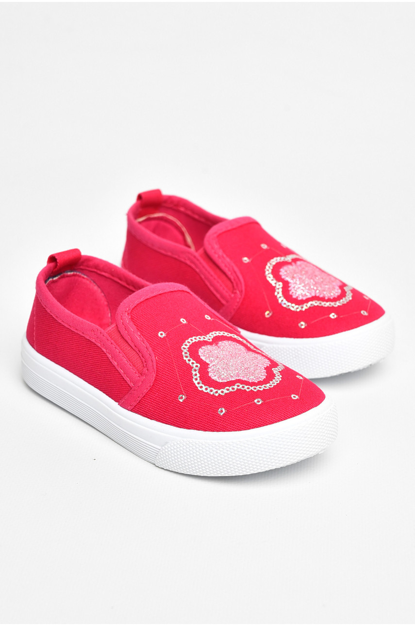 Мокасины детские для девочки розового цвета с35 205062