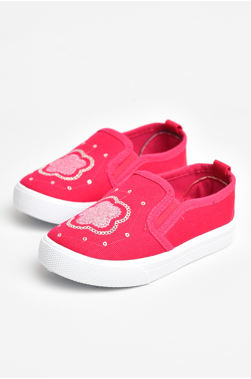 Мокасины детские для девочки розового цвета с35 205062