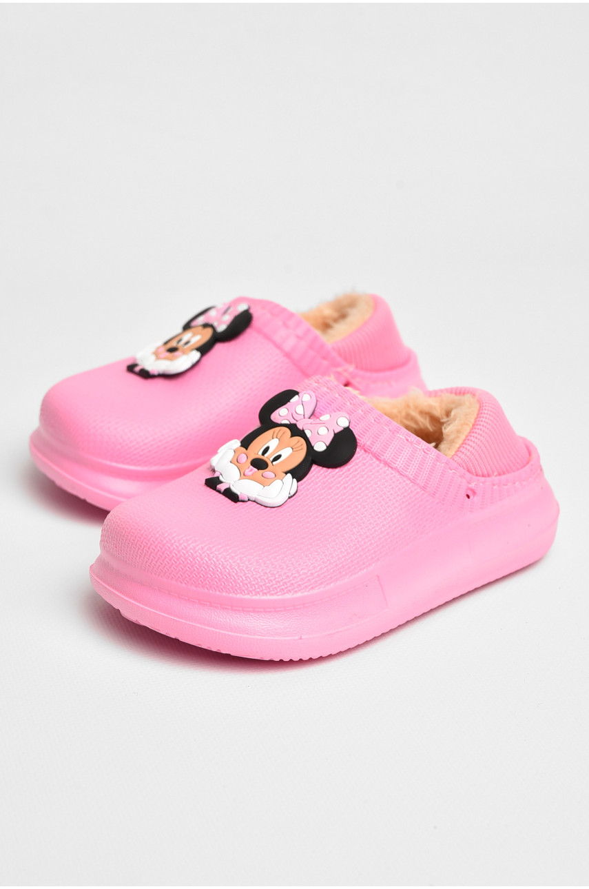 Калоши детские без задника утепленные розового цвета 8066-1 205070