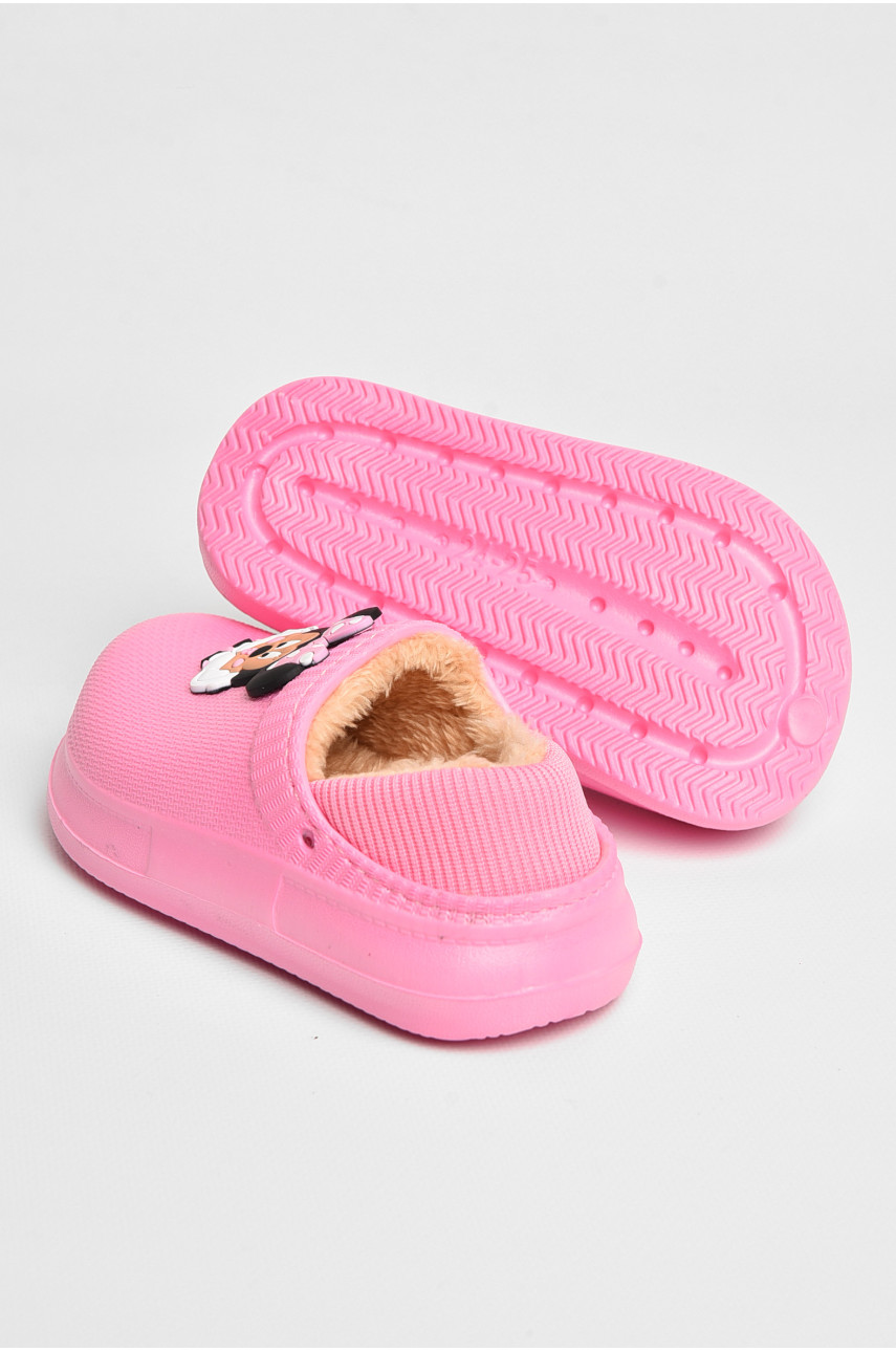 Калоши детские без задника утепленные розового цвета 8066-1 205070