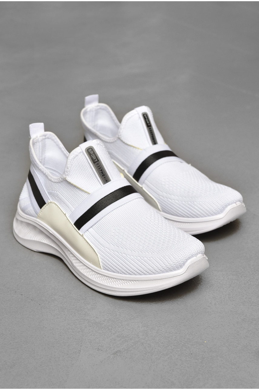 Кроссовки мужские белого цвета текстиль А24-2 205081