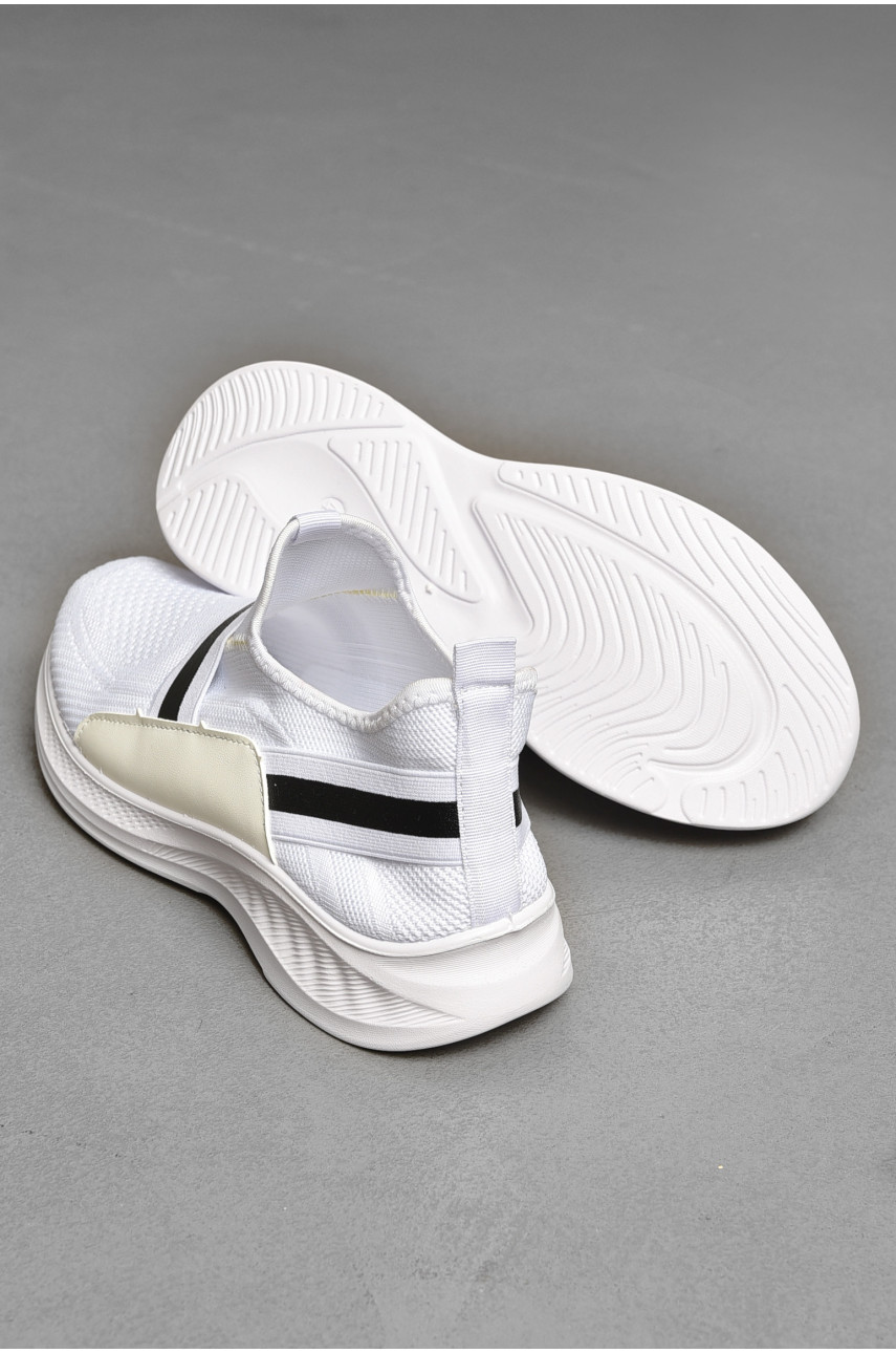 Кроссовки мужские белого цвета текстиль А24-2 205081