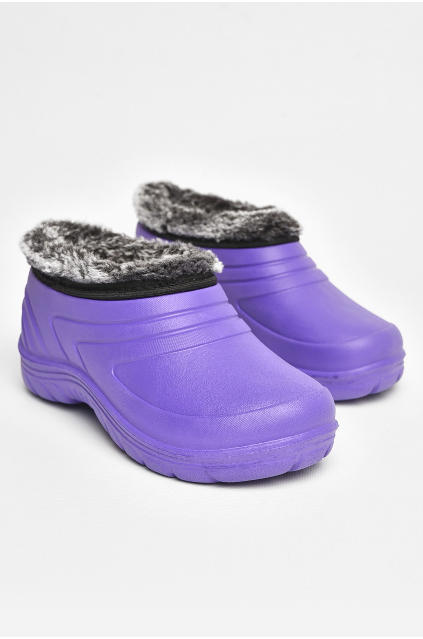 Галоші дитячі на хутрі бузкового кольору Б-20 205086