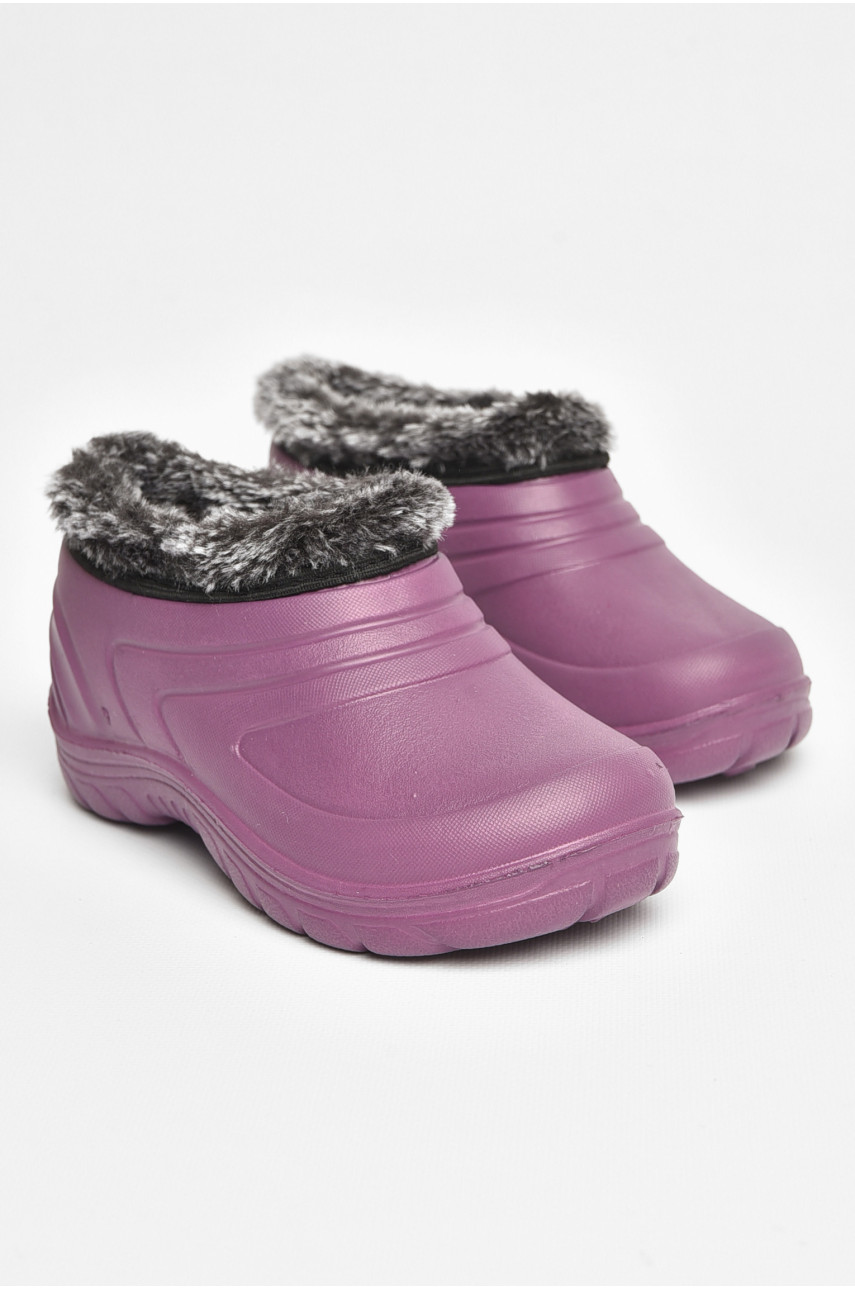 Галоші дитячі на хутрі бордового кольору Б-20 205089