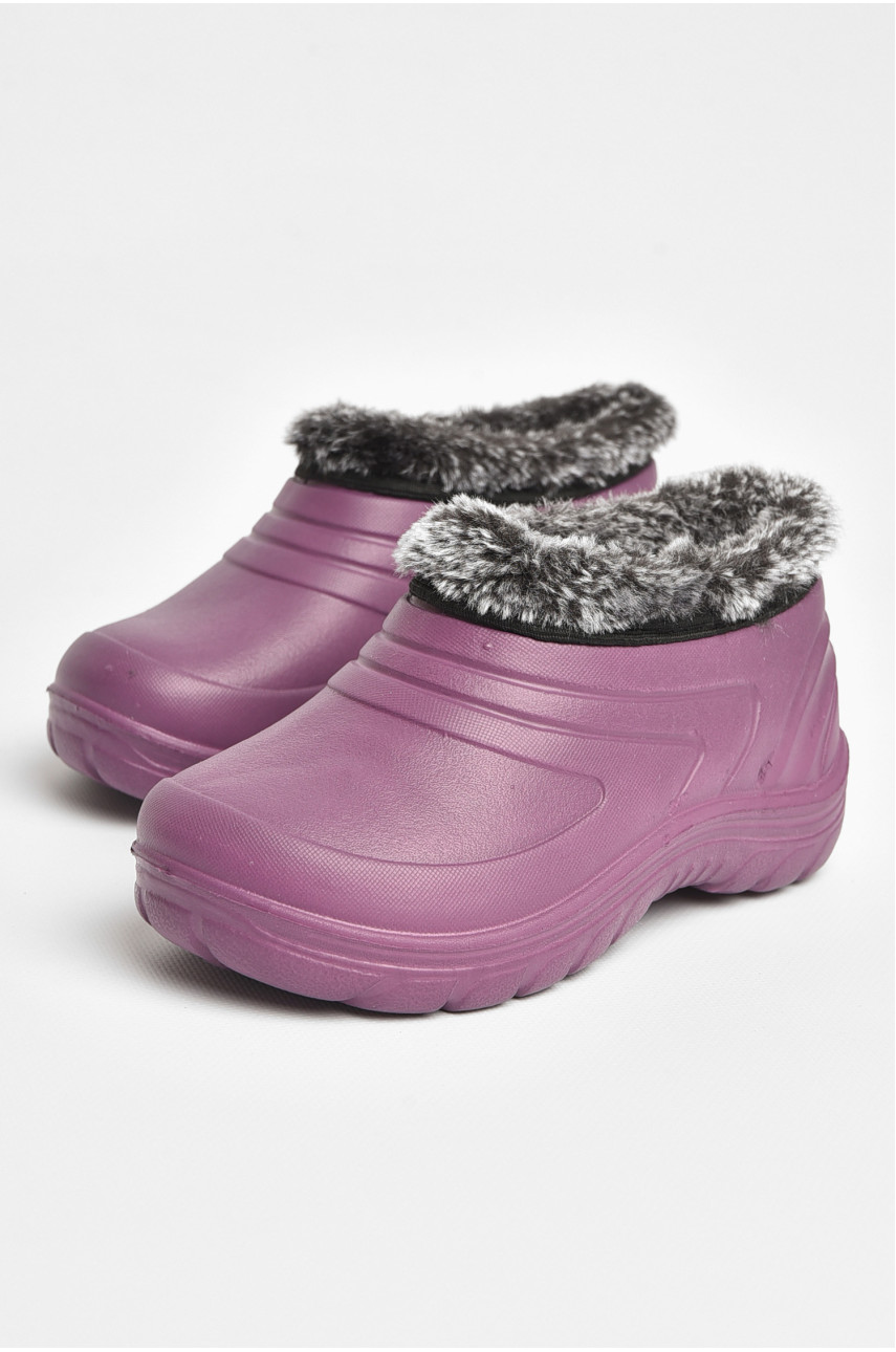 Галоші дитячі на хутрі бордового кольору Б-20 205089