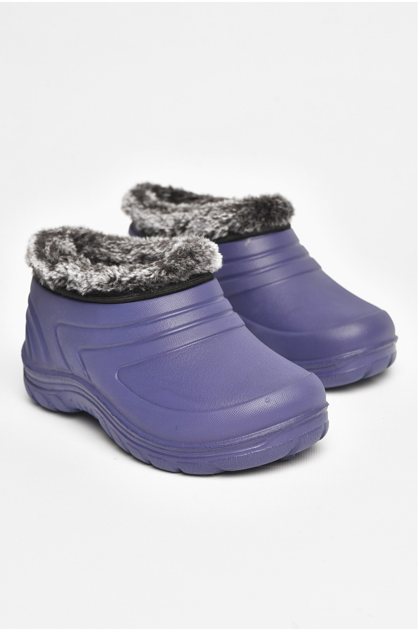 Галоші дитячі на хутрі фіолетового кольору Б-20 205090
