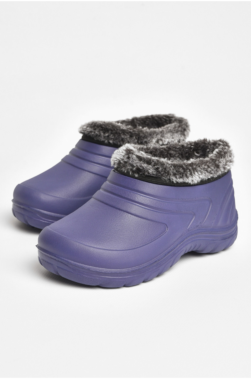 Галоші дитячі на хутрі фіолетового кольору Б-20 205090