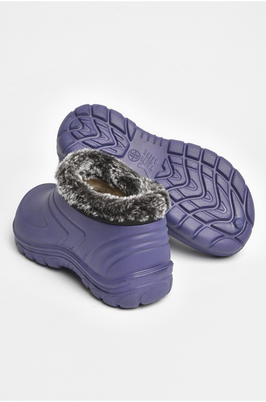 Галоші дитячі на хутрі фіолетового кольору Б-20 205090