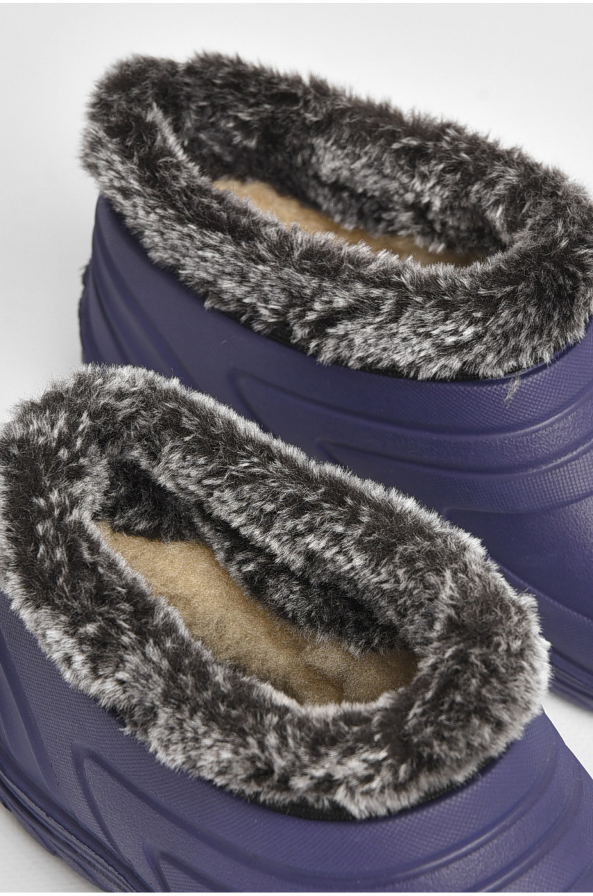 Галоші дитячі на хутрі фіолетового кольору Б-20 205090