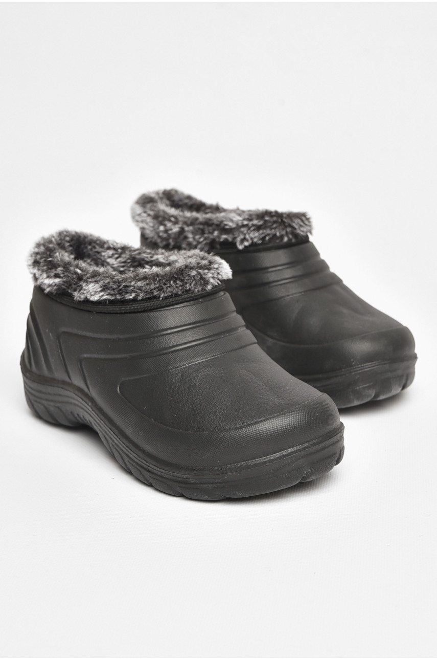 Галоші дитячі на хутрі чорного кольору Б-20 205091