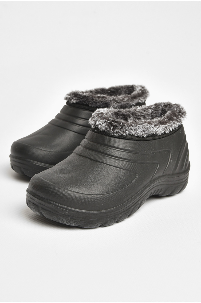 Галоші дитячі на хутрі чорного кольору Б-20 205091