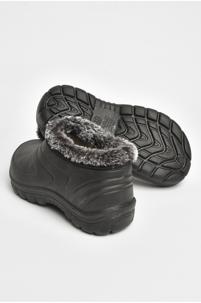 Галоші дитячі на хутрі чорного кольору Б-20 205091