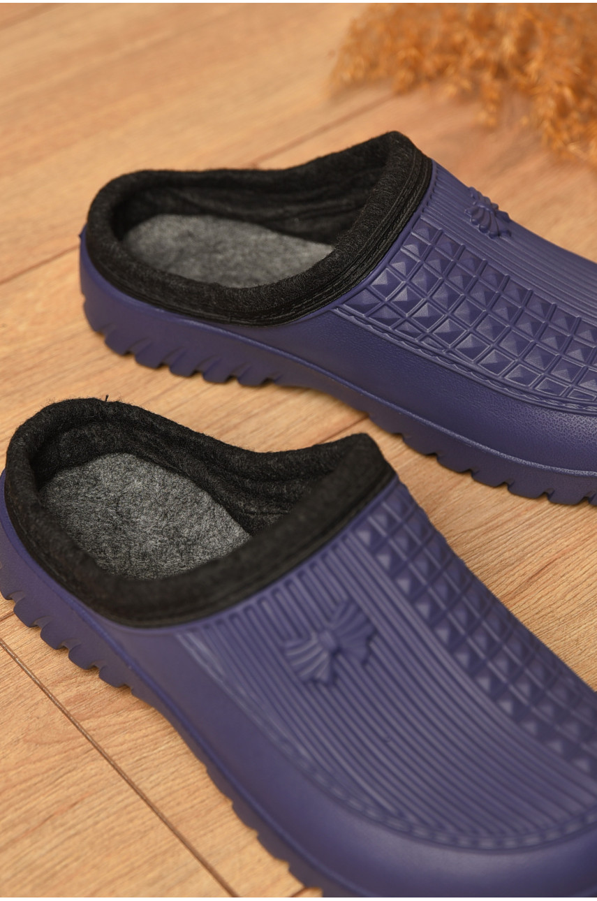 Калоші жіночі ез задника утеплені синього кольору С-41 205098