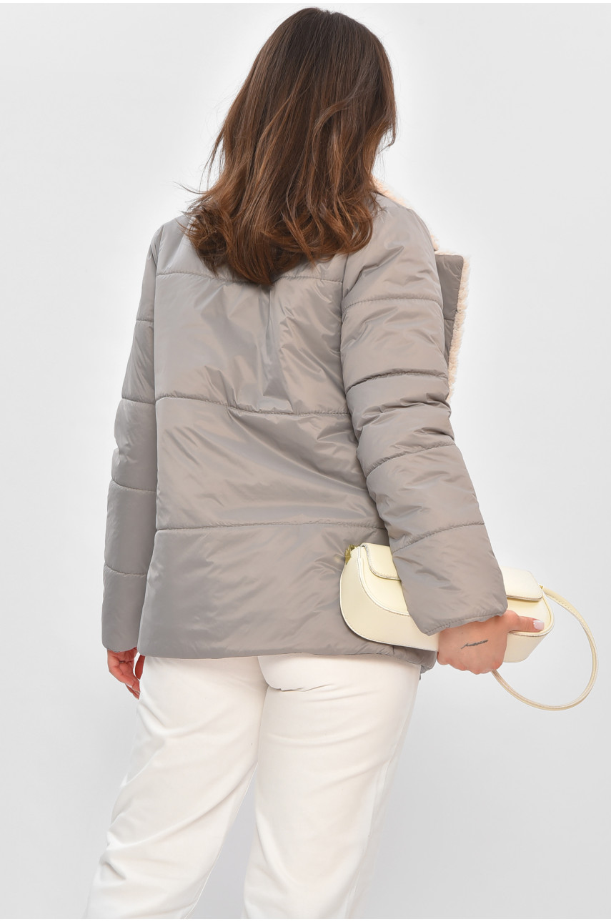 Куртка жіноча демісезонна сірого кольору 8873 205104