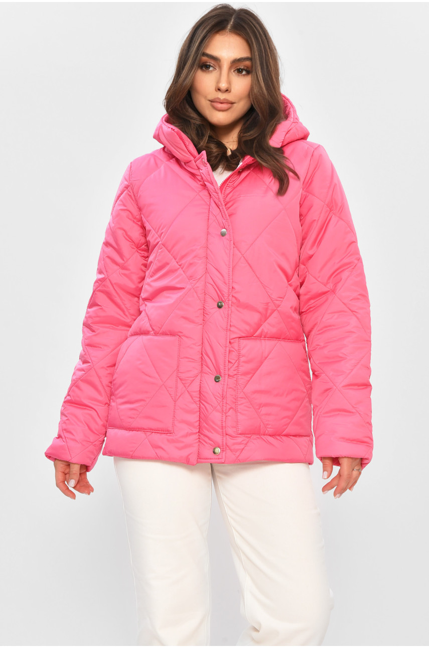 Куртка жіноча демісезонна рожевого кольору 8870 205107 Куртка жіноча демісезонна рожевого кольору 8870 205107
