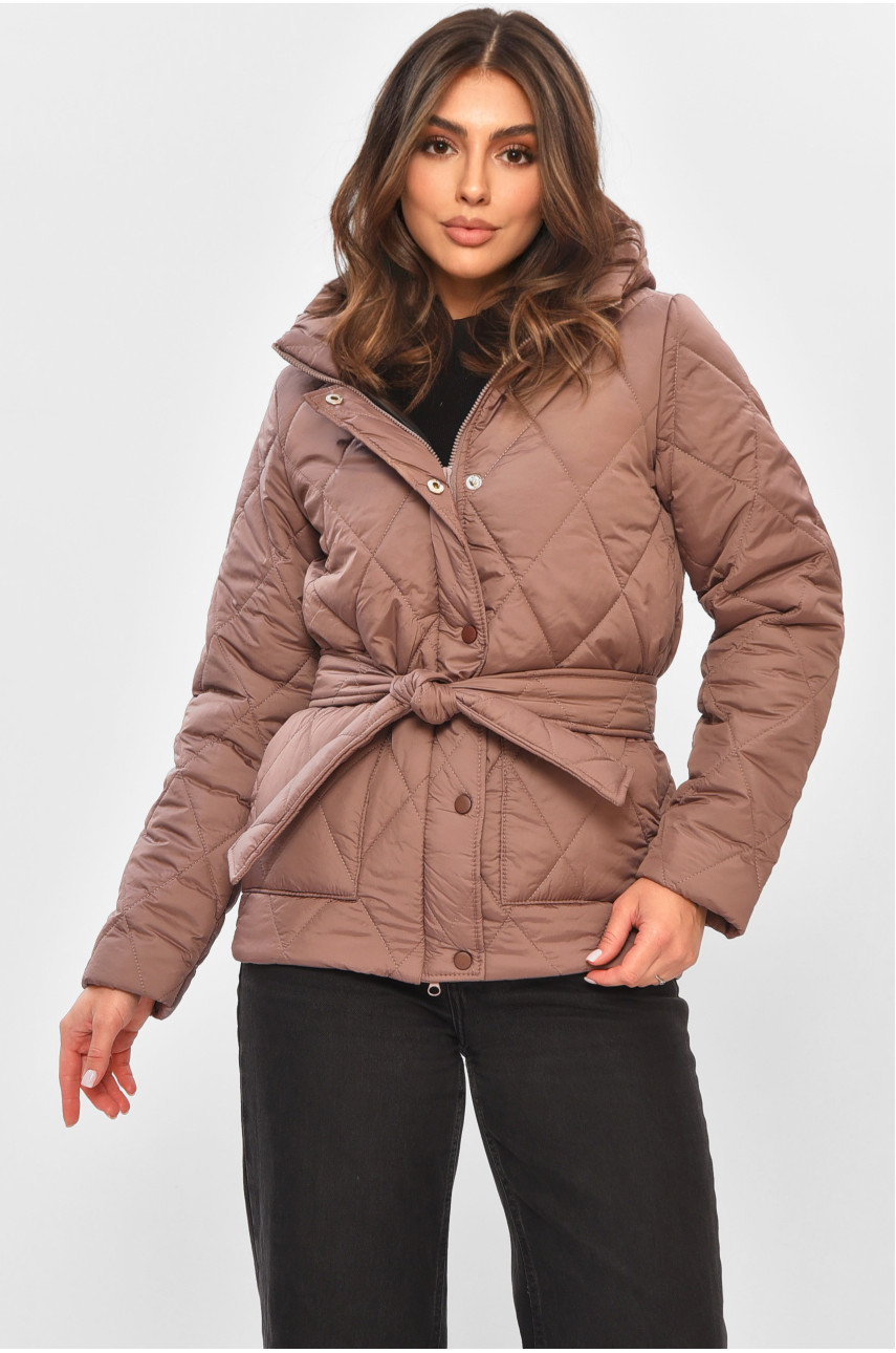 Куртка жіноча демісезонна кольору мокко 8870 205110 Куртка жіноча демісезонна кольору мокко 8870 205110