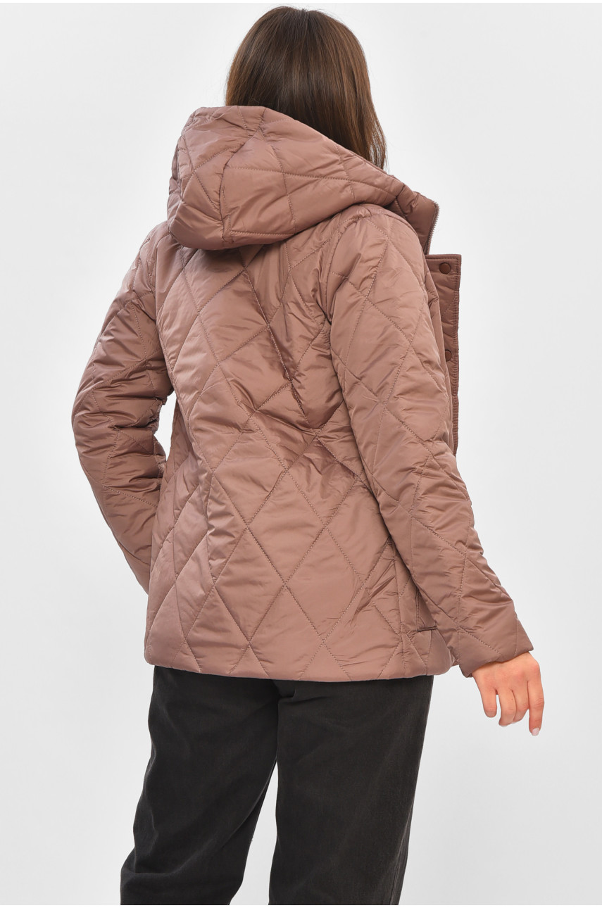 Куртка жіноча демісезонна кольору мокко 8870 205110 Куртка жіноча демісезонна кольору мокко 8870 205110