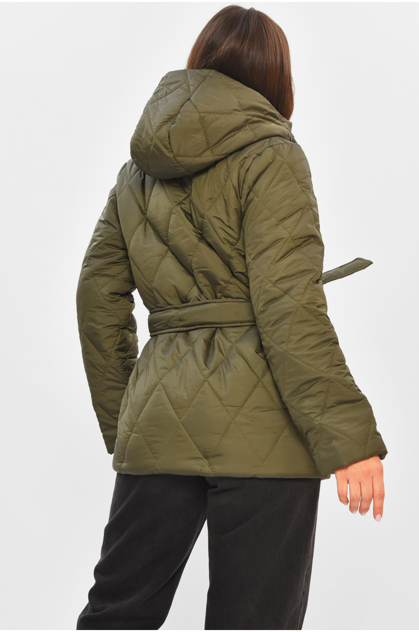 Куртка жіноча демісезонна кольору хакі 8870 205111 Куртка жіноча демісезонна кольору хакі 8870 205111