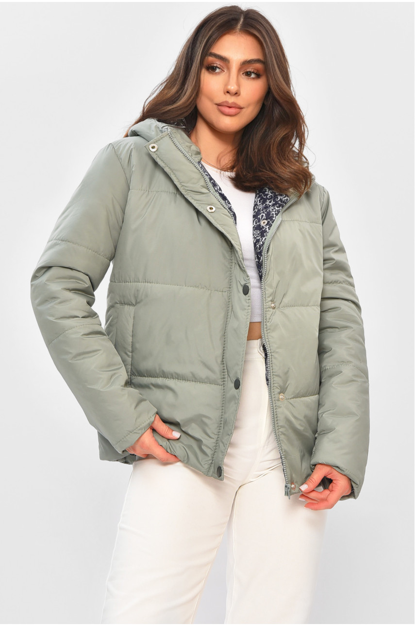 Куртка жіноча демісезонна сірого кольору 8866 205112