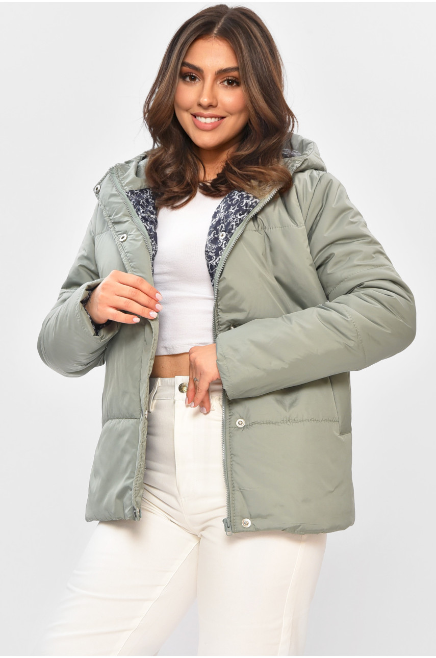 Куртка жіноча демісезонна сірого кольору 8866 205112
