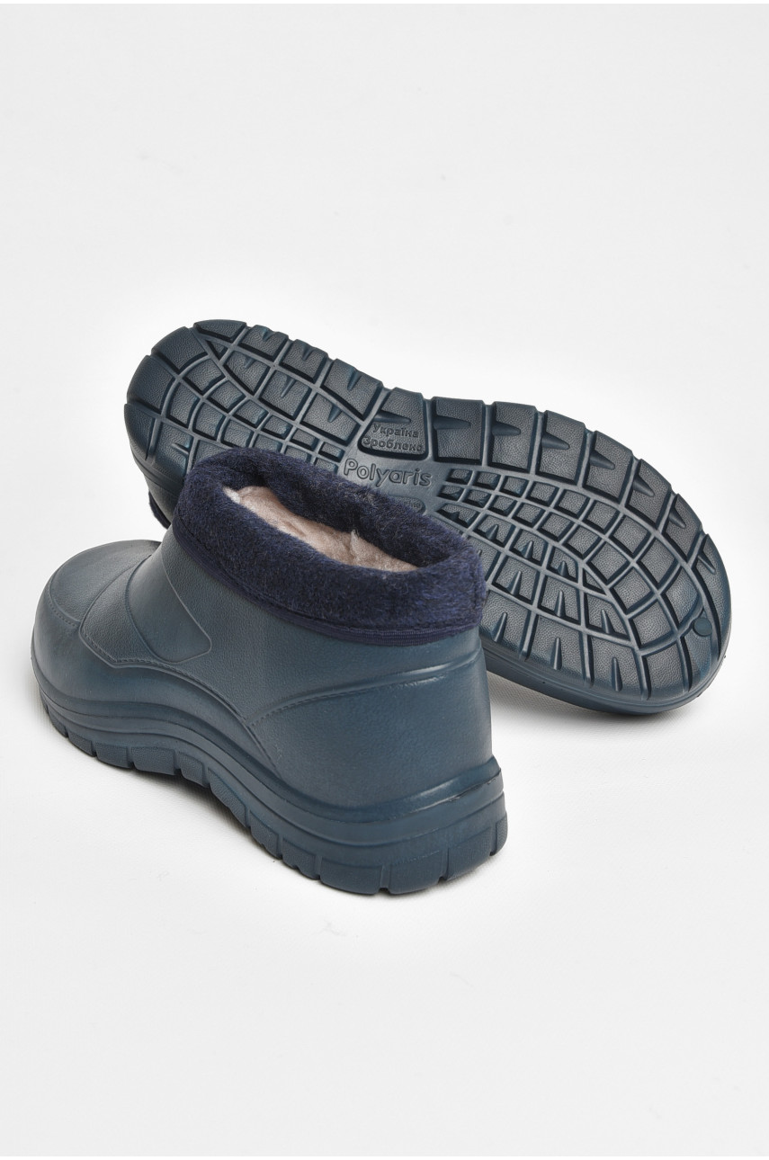 Калоші чоловічі на хутрі синього кольору ГП-12 205116