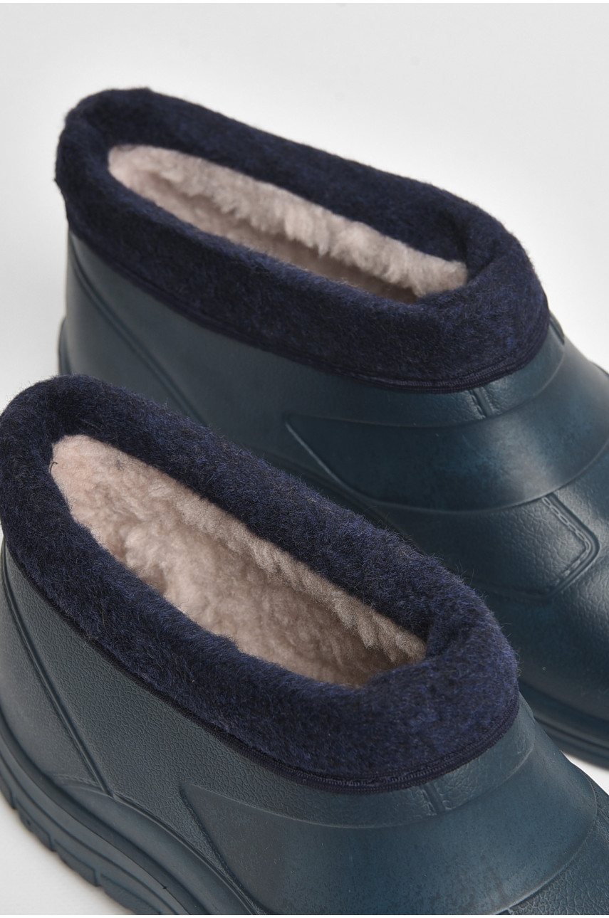Калоші чоловічі на хутрі синього кольору ГП-12 205116