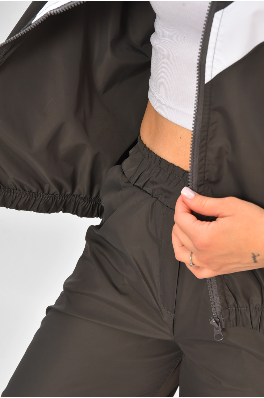 Спортивний костюм жіночий темно-сірого кольору 6029 205118 Спортивний костюм жіночий темно-сірого кольору 6029 205118