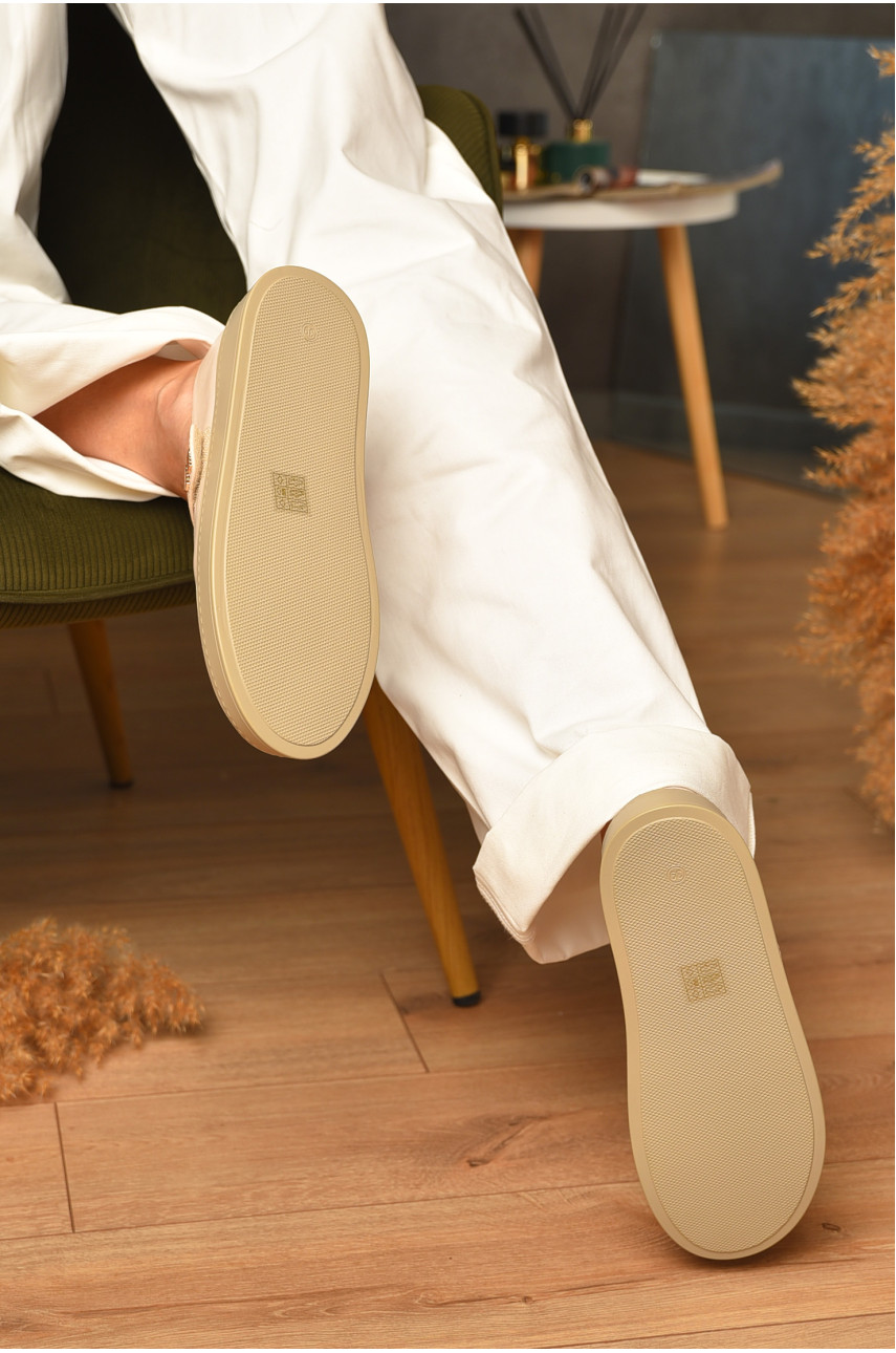 Лофери жіночі бежевого кольору Е369-5 205133