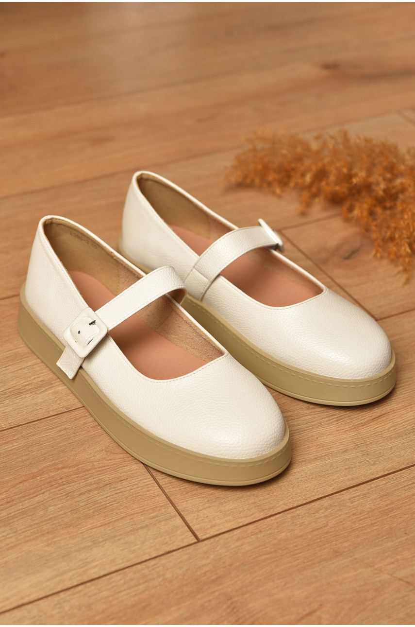 Лофери жіночі білого кольору Е396-3 205134