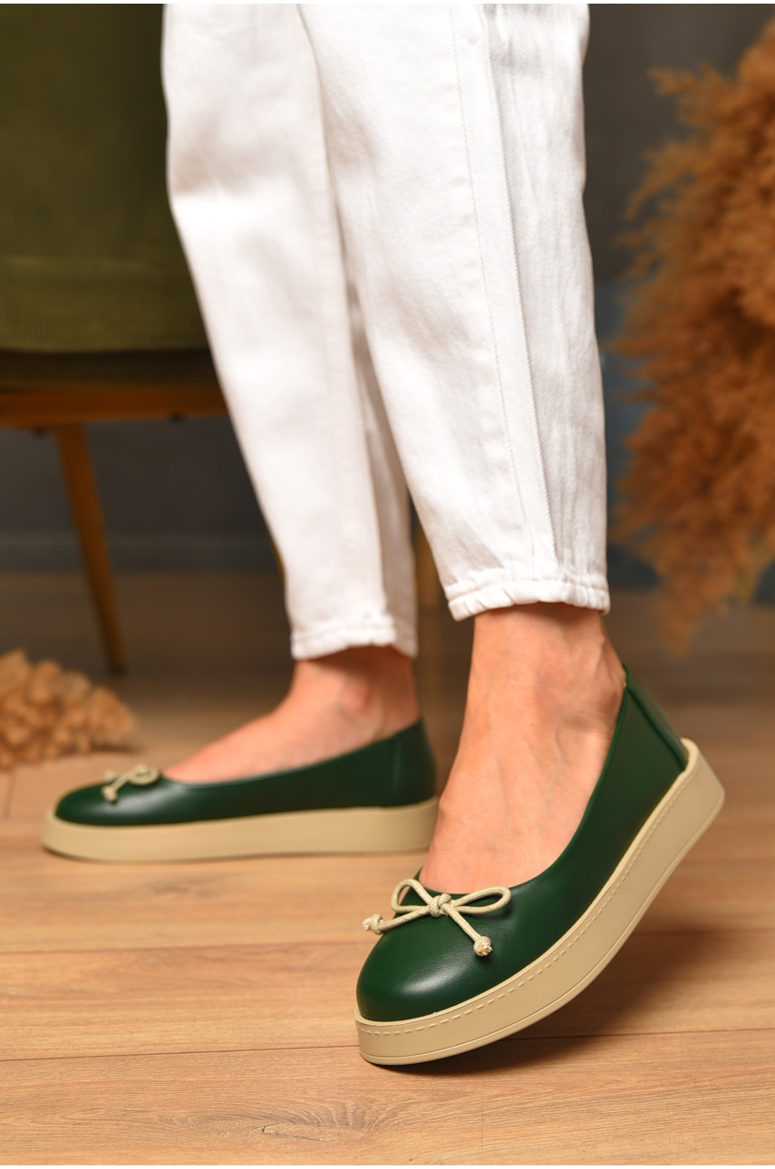 Лофери жіночі темно-зеленого кольору Е371-5 205138