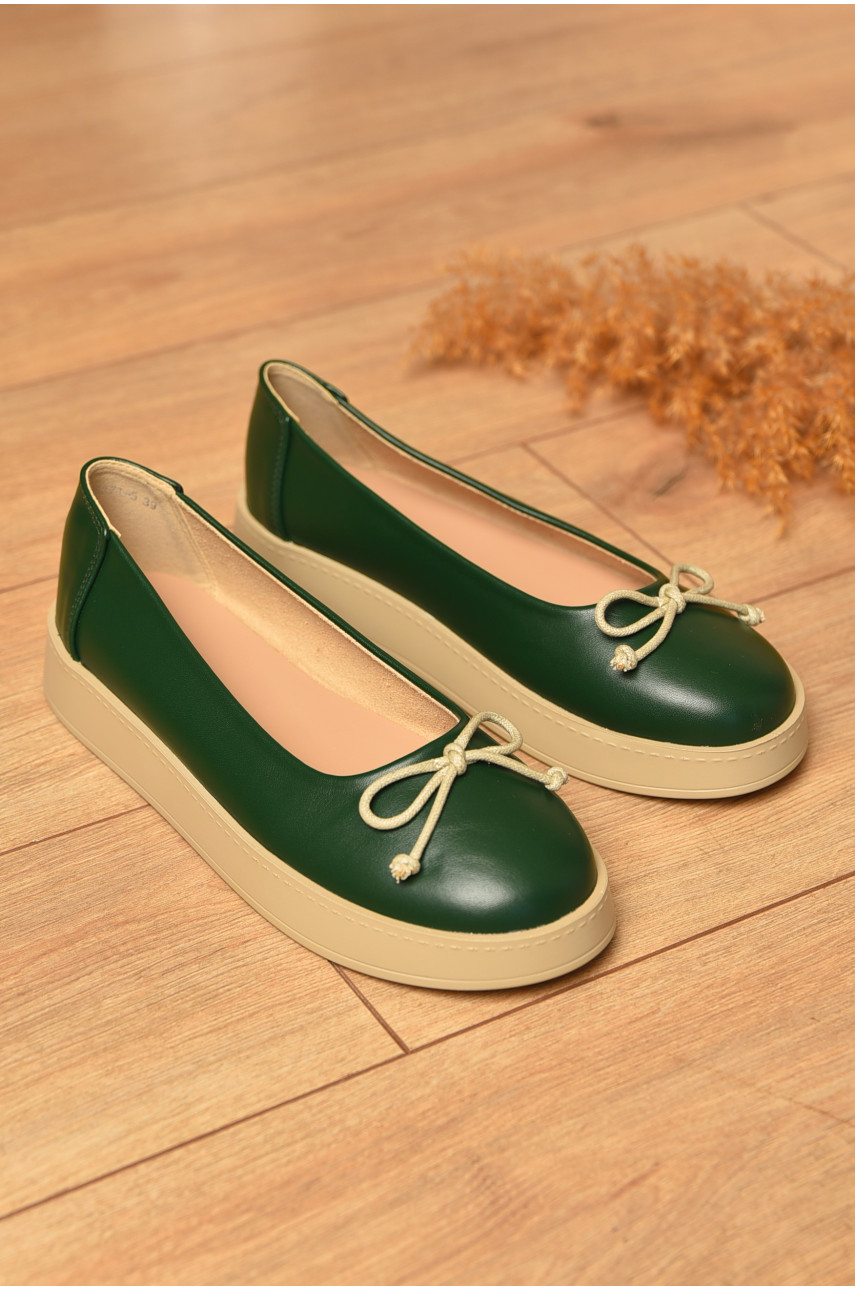 Лофери жіночі темно-зеленого кольору Е371-5 205138