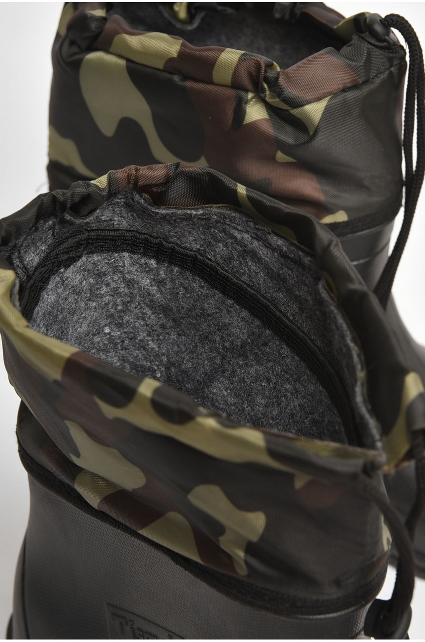 Півчоботи чоловічі піна зі з`ємною шкарпеткою чорного кольору вставка 205151