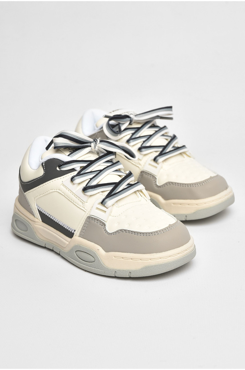 Кроссовки детские для мальчика светло-серого цвета 3332-2С 205155